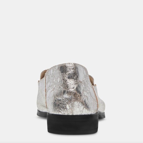 NEW DOLCE VITA Leather Beny Dress Flats in silver for women 825 3t2 - Picture 12 of 17